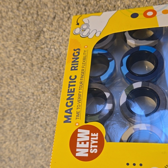 Magnetic Rings Fidget Spinner Finger Flexibility 12pk - Picture 2 of 4